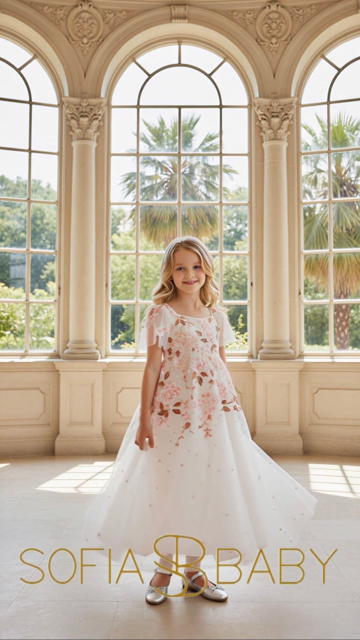 Needle & Thread: WISTERIA DOT SHORT SLEEVE KIDS GOWN