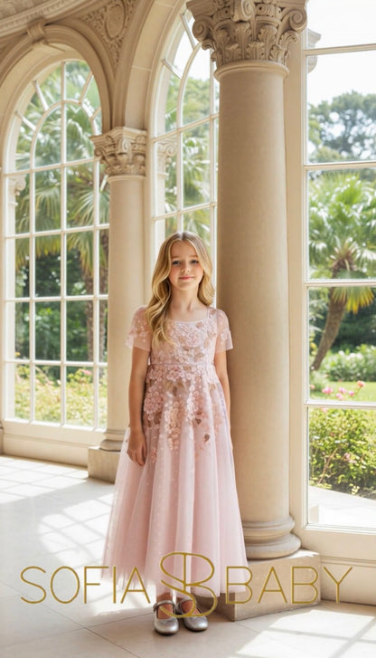 Needle & Thread: WISTERIA DOT SHORT SLEEVE KIDS GOWN