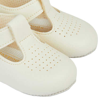 Sofia Baby Ivory T-Bar Patent Pre-walker Shoes