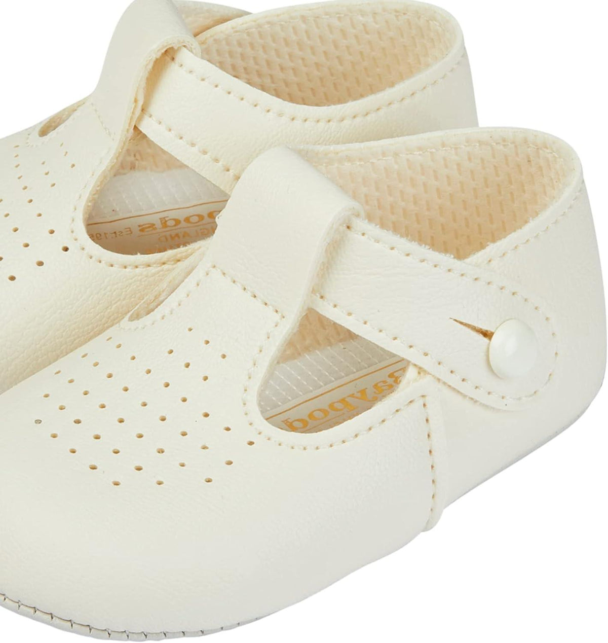 Sofia Baby Ivory T-Bar Patent Pre-walker Shoes