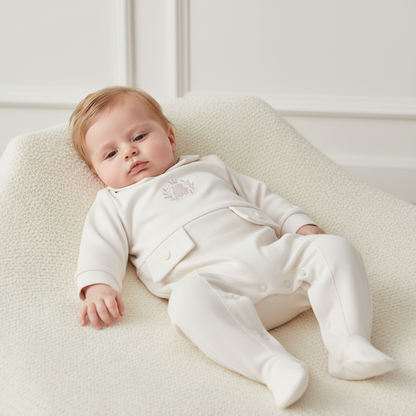Luxury collection: Babygrow "JEREMY" Ivory