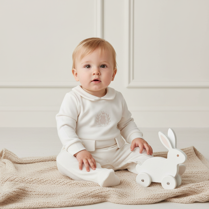 Luxury collection: Babygrow "JEREMY" Ivory