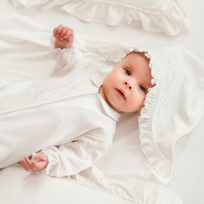 Luxury collection: Set 3 pcs (babygrow, hat, swaddle) BOX KAYA