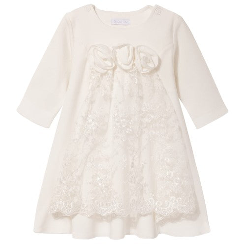 Luxury collection: Long sleeve Lace dress "ELIF"-Ivory