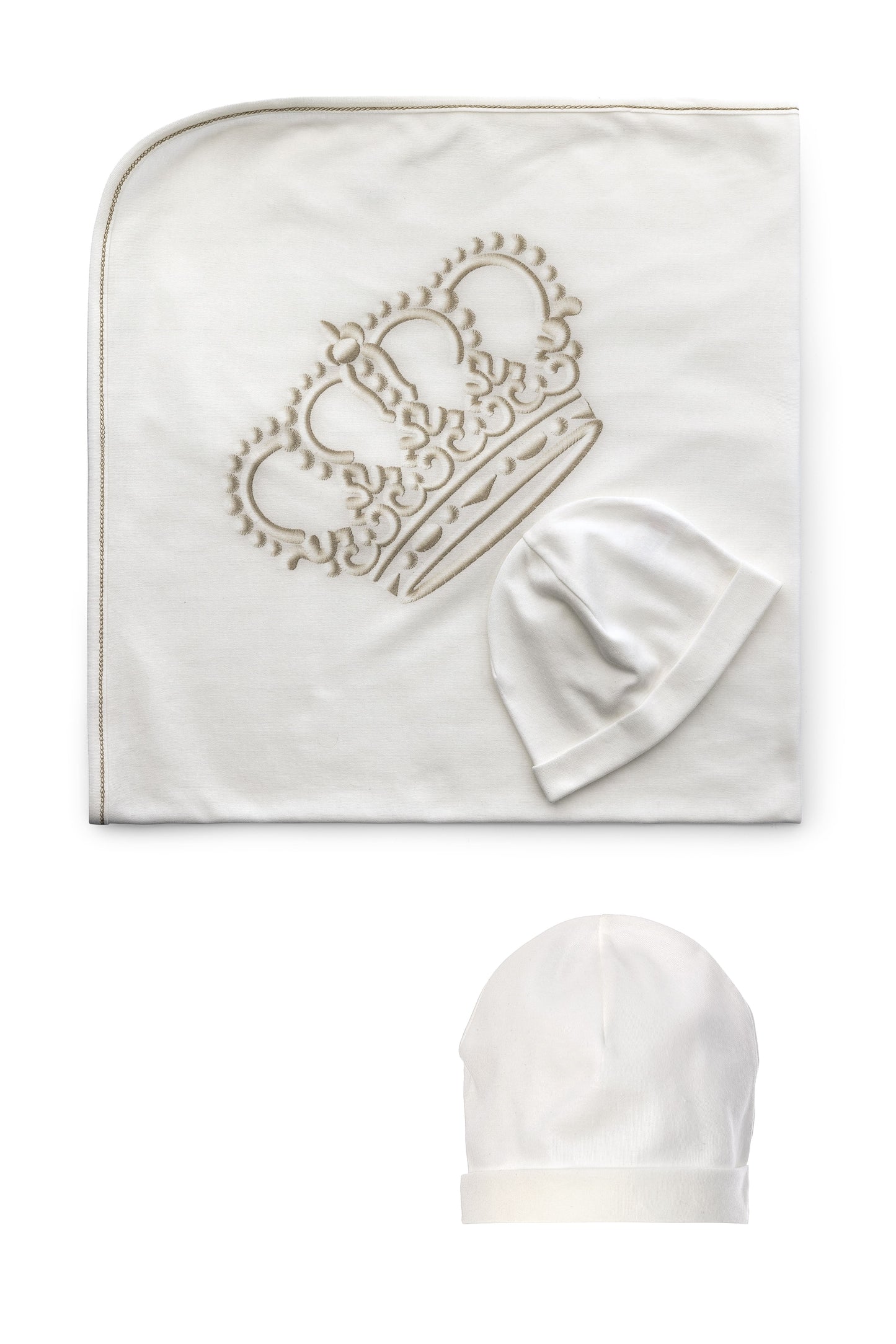 Luxury Swaddle & Hat set - Henry Crown