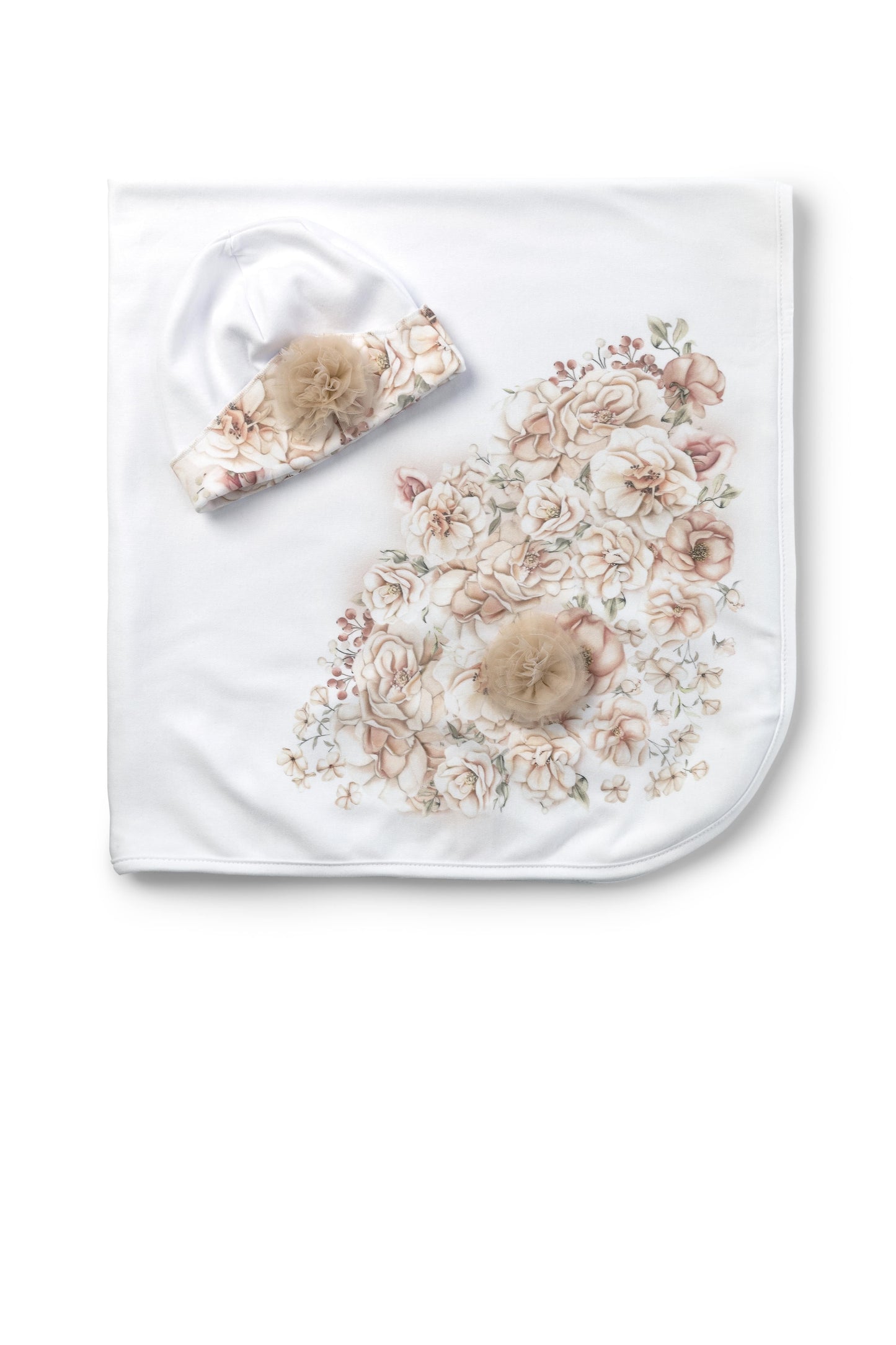 Luxury Swaddle & Hat set - Mirella