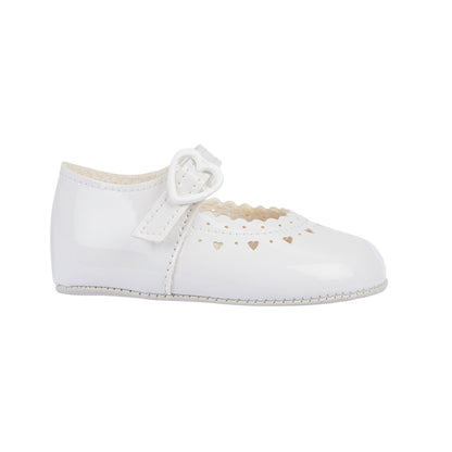 Girls Patent Pre-Walker Shoes - Heart