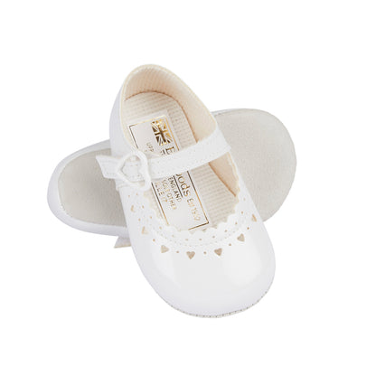 Girls Patent Pre-Walker Shoes - Heart