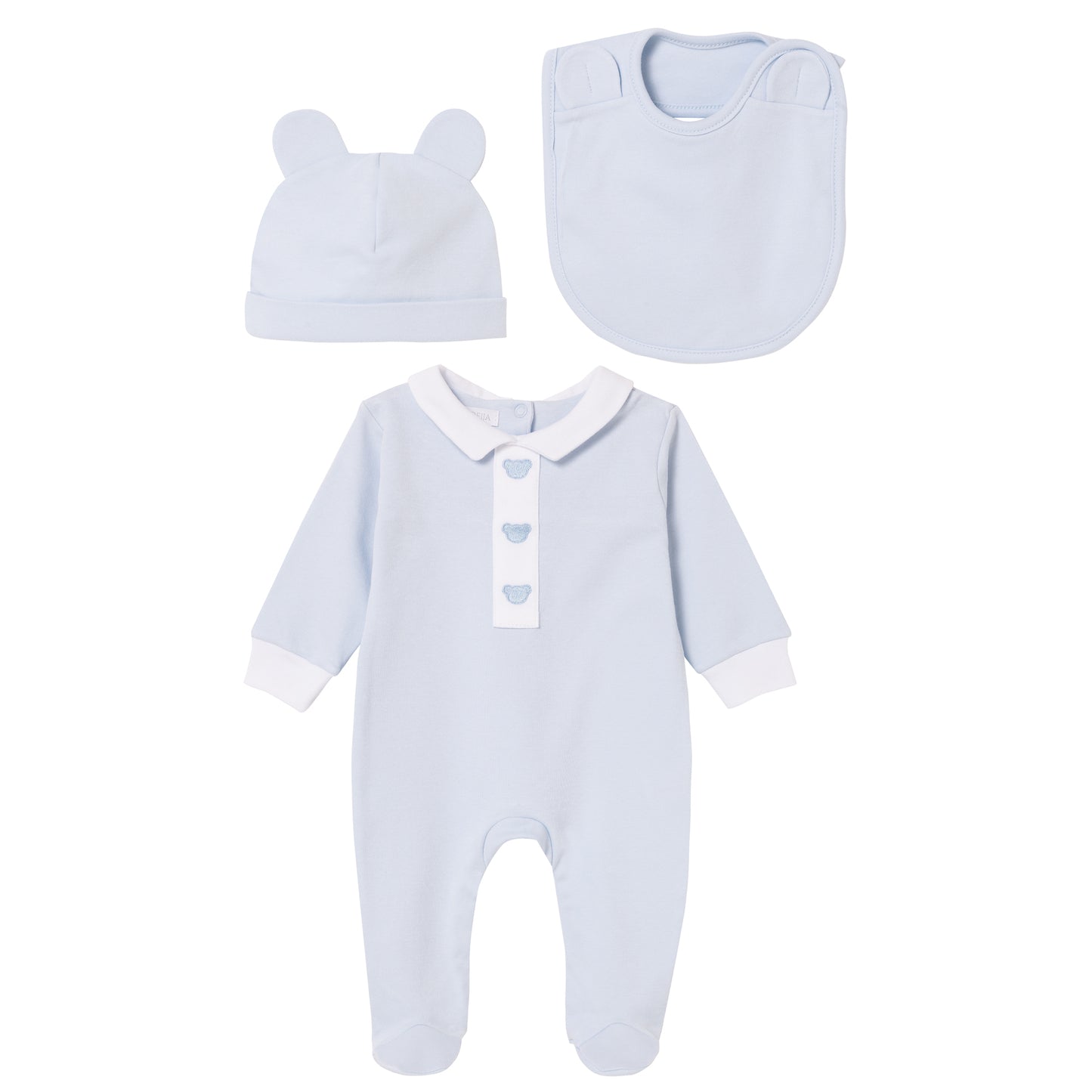 SIGNATURE BOYS COLLECTION : GIFTSET (BABYGROW, HAT, & BIB) "MATEO"