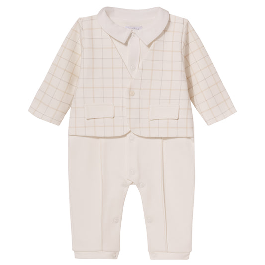 Luxury collection: Babygrow with jacket "MAX" Ivory