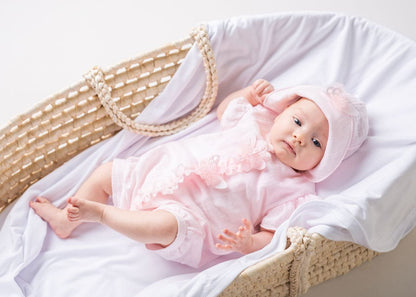 Luxury Shorty Babygrow MUSLINKA  Pink