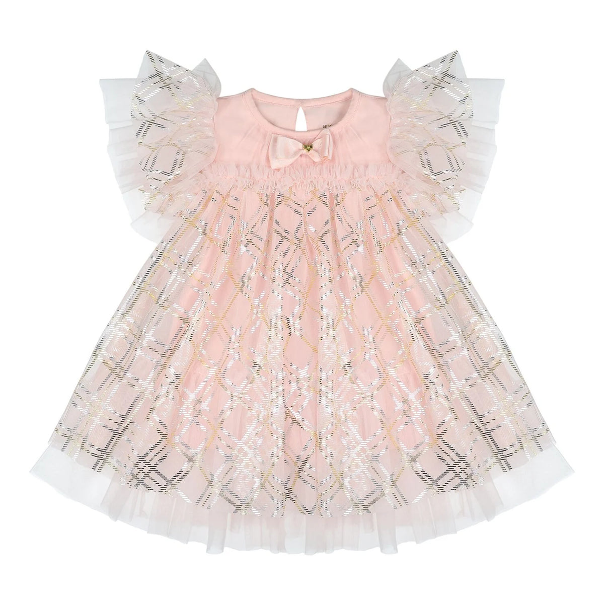 ANGEL'S FACE: MARLOWE BIAS CHECK BABY SWEET BLUSH DRESS
