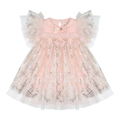 ANGEL'S FACE: MARLOWE BIAS CHECK BABY SWEET BLUSH DRESS