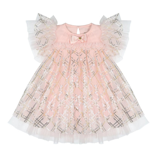 ANGEL'S FACE: MARLOWE BIAS CHECK BABY SWEET BLUSH DRESS