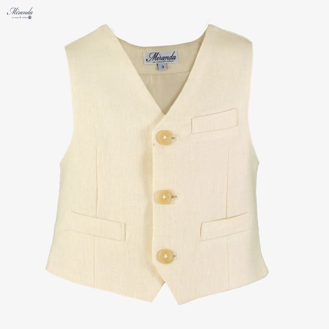 Miranda-Baby Boy Ivory Waistcoat