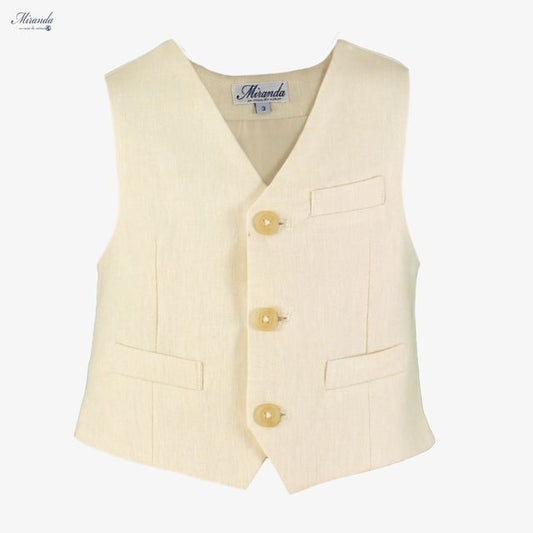 Miranda-Baby Boy Ivory Waistcoat