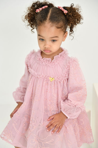 ANGEL'S FACE: NADIYA STITCH EMBROIDERY BABY VINTAGE ROSE DRESS