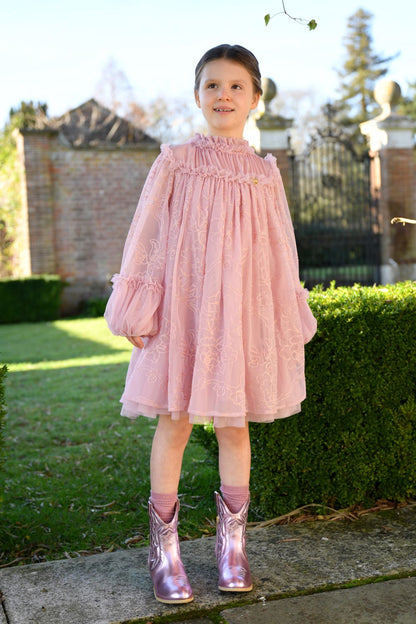 ANGEL'S FACE: NADIYA STITCH EMBROIDERY BABY VINTAGE ROSE DRESS