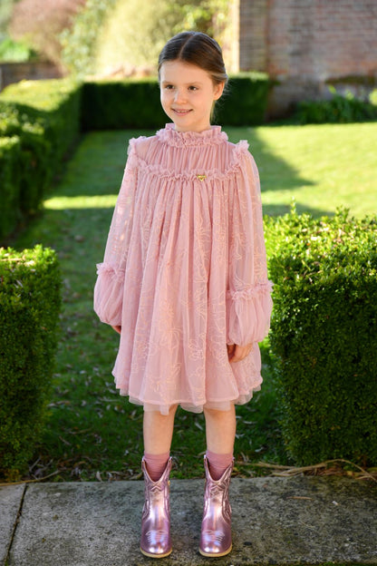 ANGEL'S FACE: NADIYA STITCH EMBROIDERY BABY VINTAGE ROSE DRESS