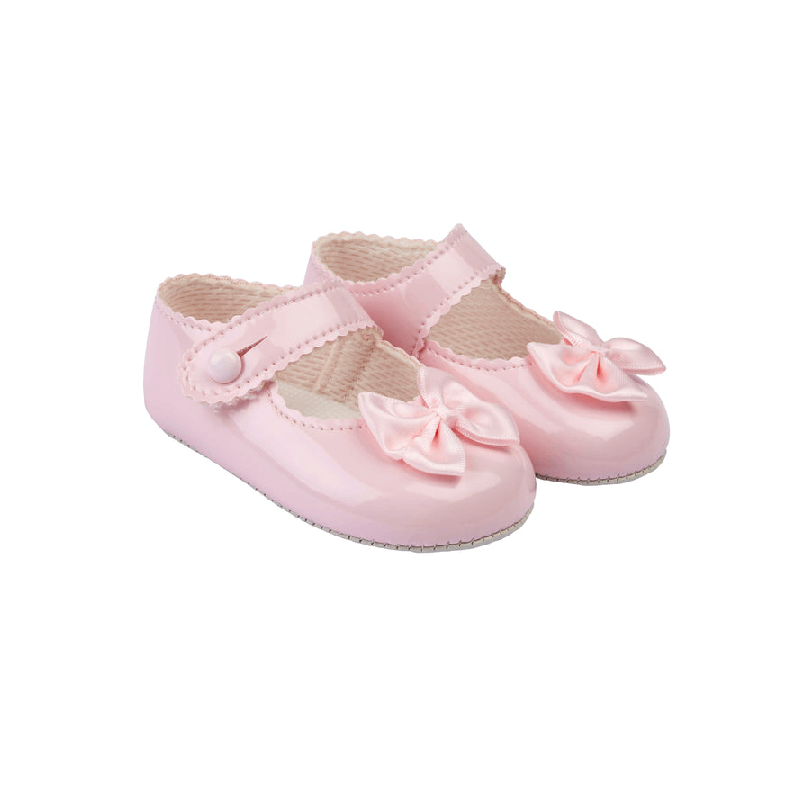 Shoes - Girls Patent Bow Bar Pre-Walker