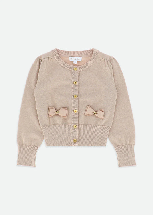 Angel's Face: NIKKI  METALLIC CARDIGAN GOLD