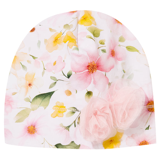 Luxury collection:  Baby Hat with tulle flower "PALOMA"