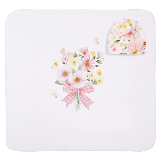 Luxury collection: Set (swaddle and hat) "PALOMA"