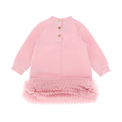 ANGEL'S FACE: PATRICIA TULLE HEM BABY PINK DRESS