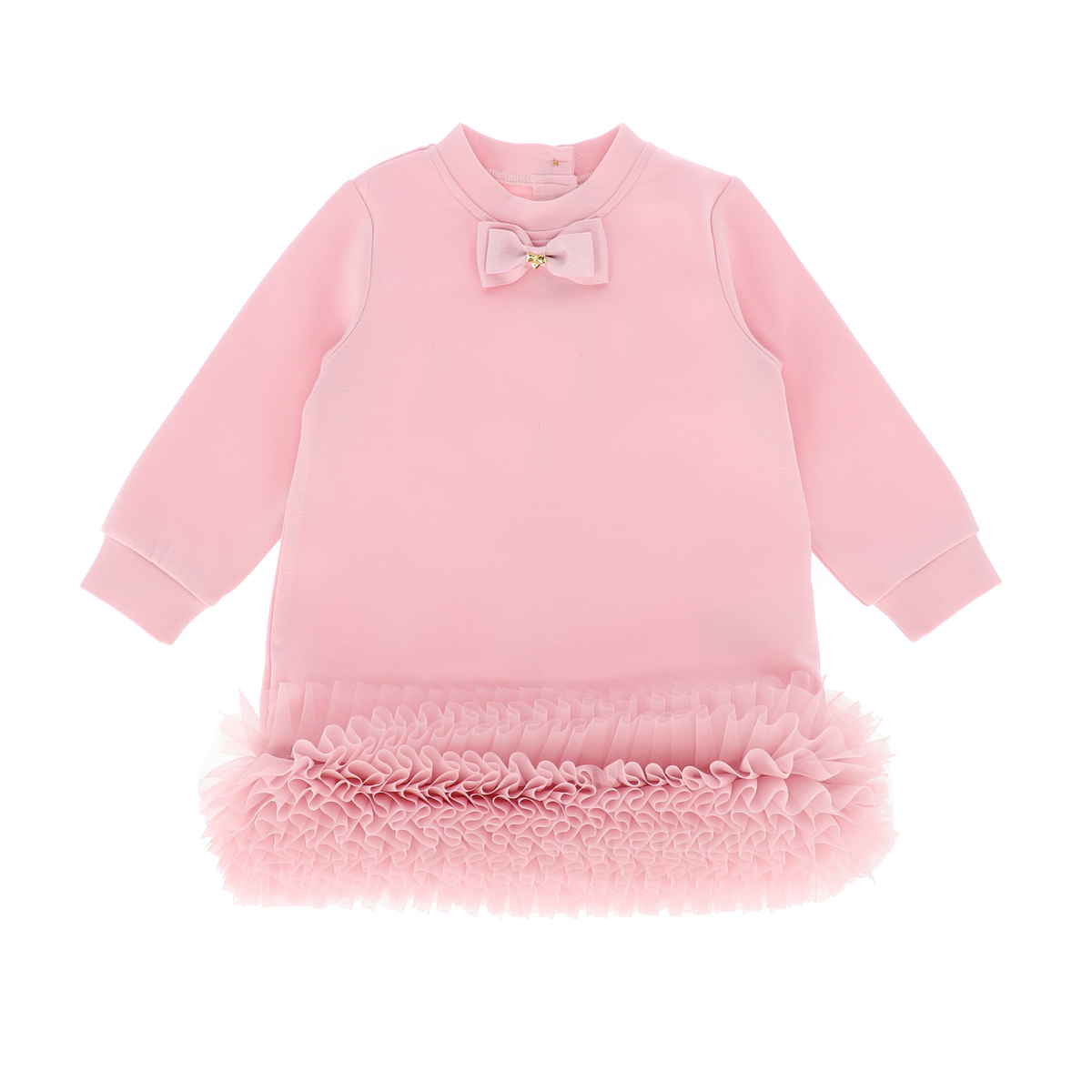 ANGEL'S FACE: PATRICIA TULLE HEM BABY PINK DRESS