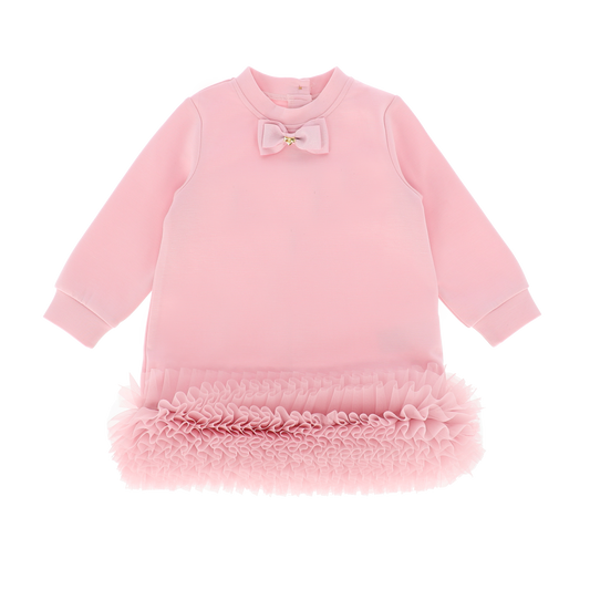 ANGEL'S FACE: PATRICIA TULLE HEM BABY PINK DRESS
