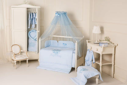 Cot Bumper "Royalty" Blue