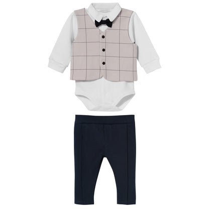 Set 3 pcs (bodysuit, vest, trousers)"SAMUEL" Grey