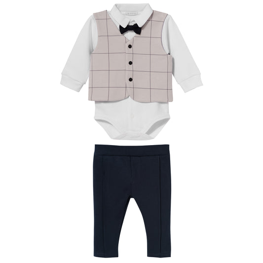 Set 3 pcs (bodysuit, vest, trousers)"SAMUEL" Grey