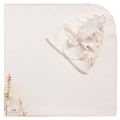 Sofia Baby Set swaddle and hat Ivory PRINCESS