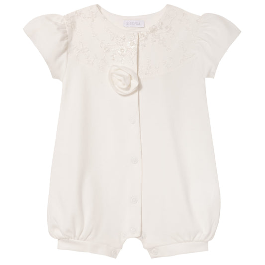 Luxury collection: Shorty Babygrow Elif- Ivory