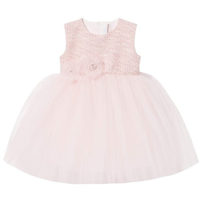 Sleeveless Tweed-Effect Dress IVET-Pink