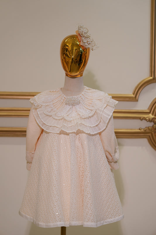 Sofia Baby Luxury Vintage Heirloom Beige Dress