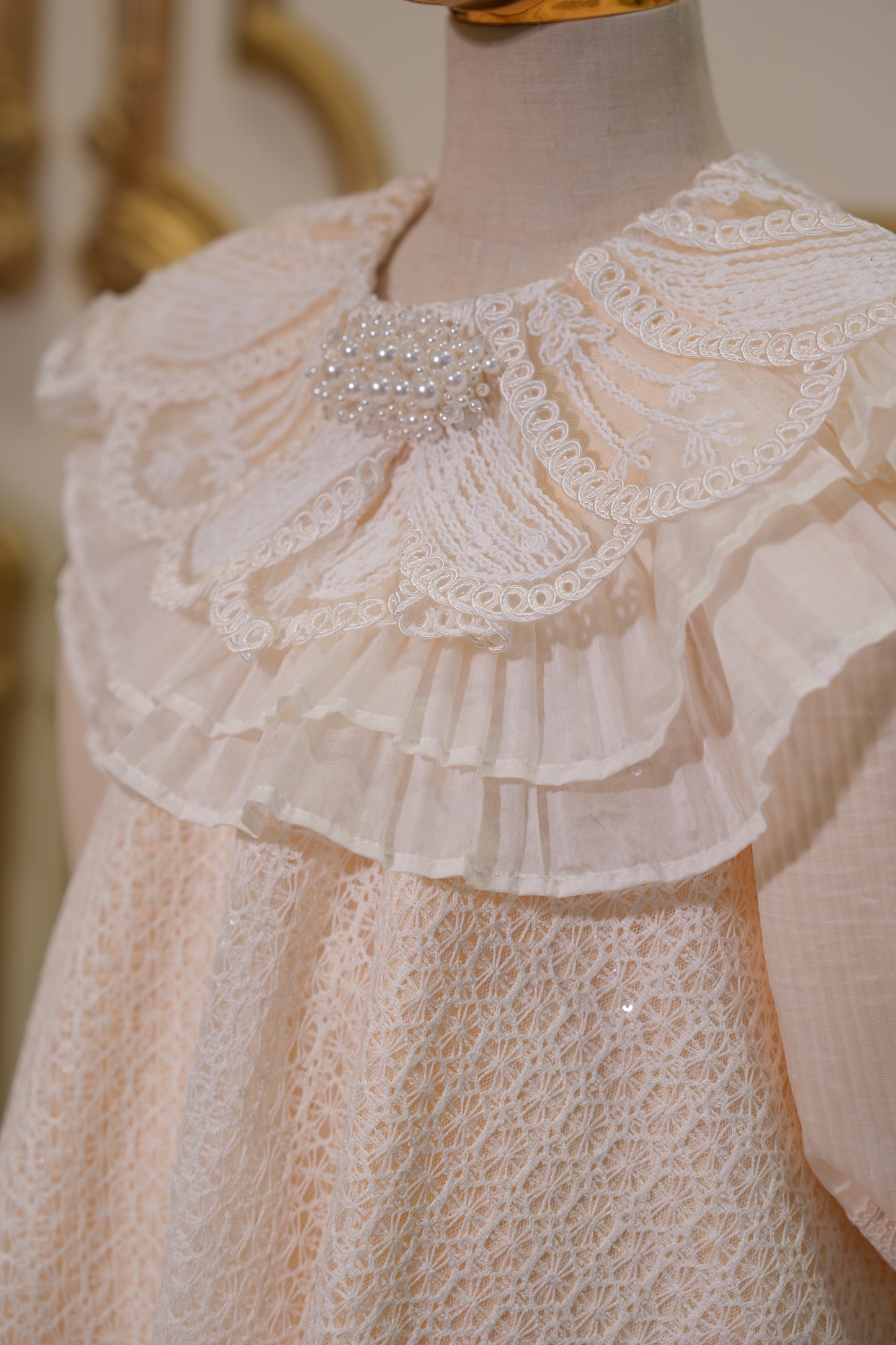 Sofia Baby Luxury Vintage Heirloom Beige Dress