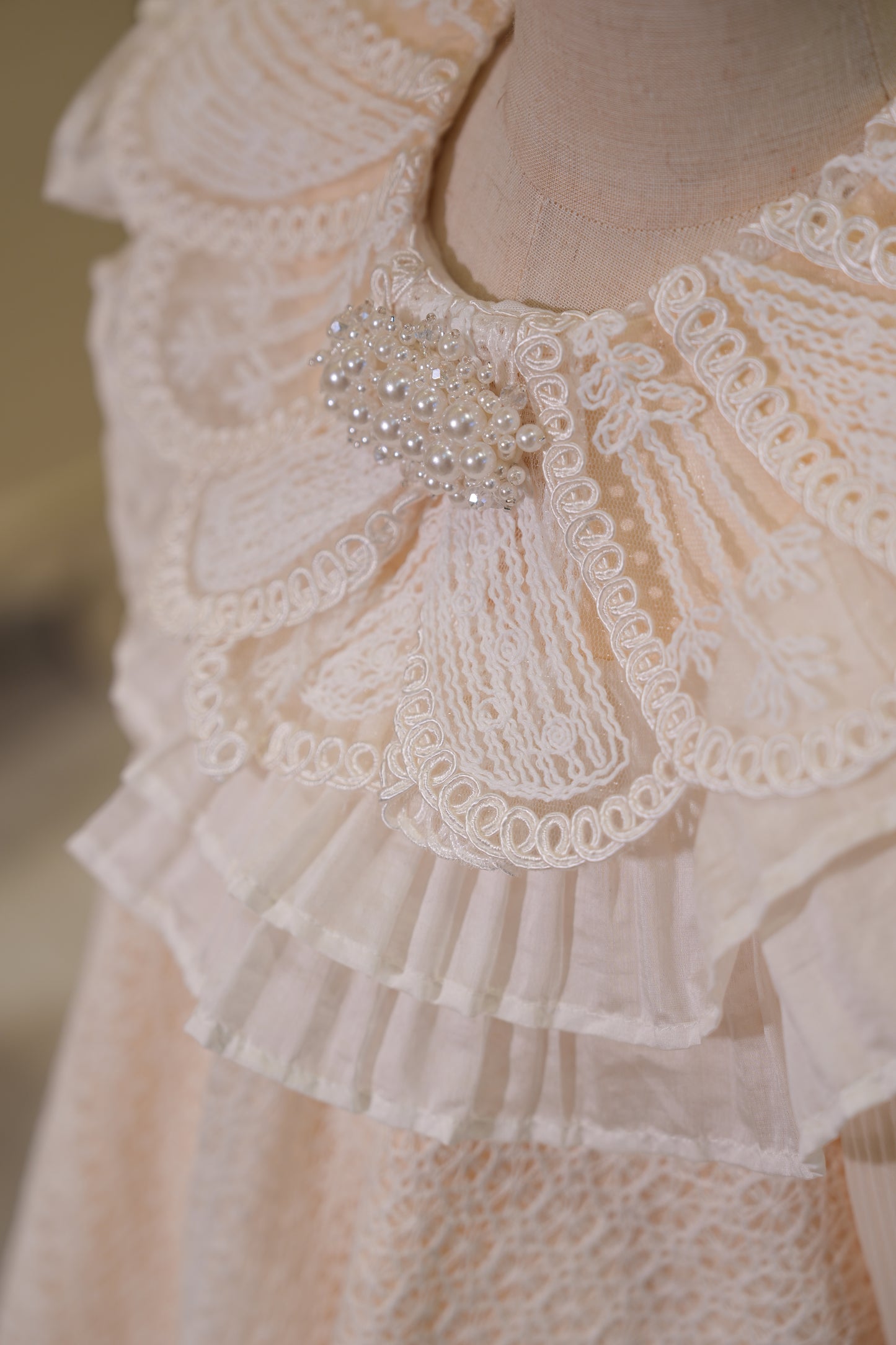 Sofia Baby Luxury Vintage Heirloom Beige Dress