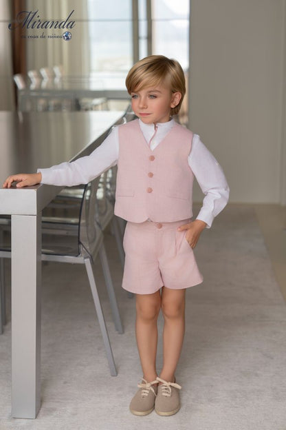 Miranda-Baby Boy Ivory Waistcoat