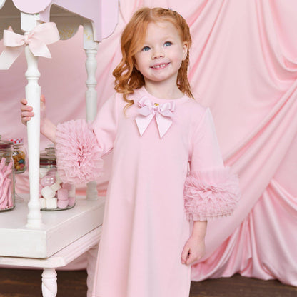 ANGEL'S FACE: MERYL RUFFLE SLEEVES PINK DRESS