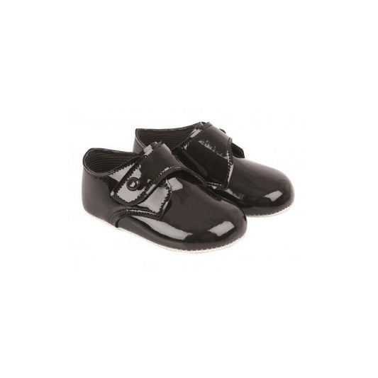 Sofia Baby Boys Black Patent Pre-walker Shoes