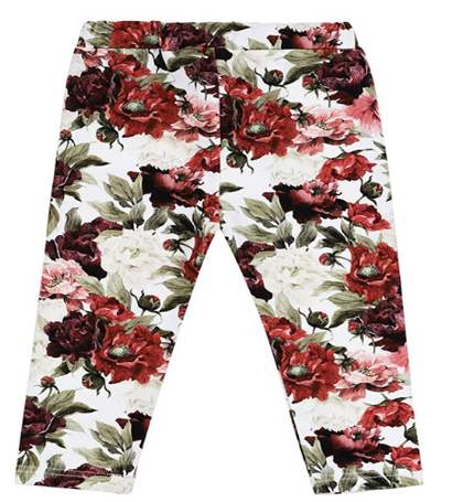 Leggings - Floral "RED FLOWERS"