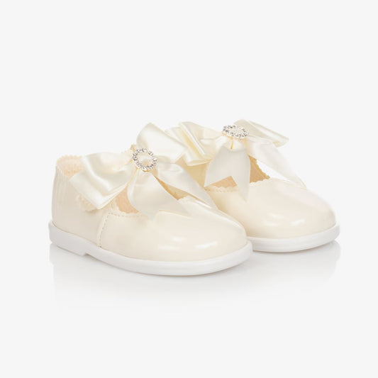 Shoes - Diamante Ivory Patent Pre-walker