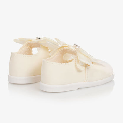 Shoes - Diamante Ivory Patent Pre-walker