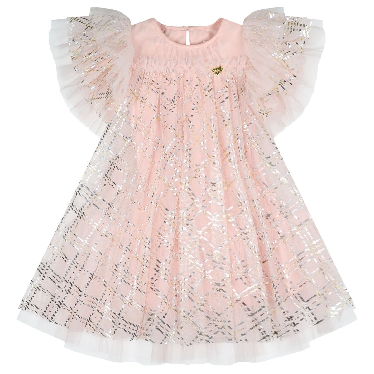 ANGEL'S FACE: MARLOWE BIAS CHECK BABY SWEET BLUSH DRESS
