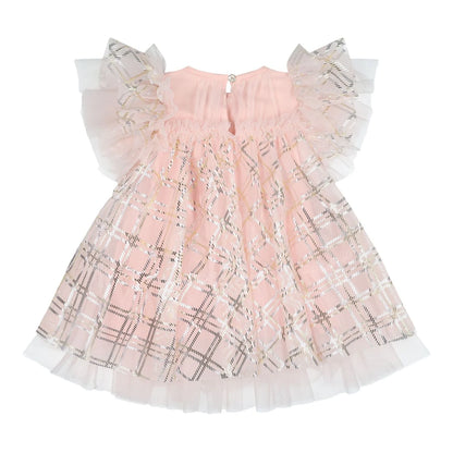 ANGEL'S FACE: MARLOWE BIAS CHECK BABY SWEET BLUSH DRESS