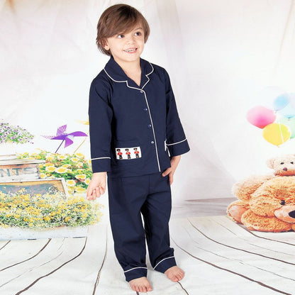 Boys Cotton Pyjamas - Navy