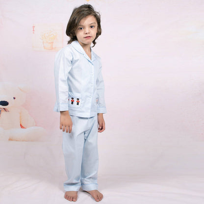 Boys Cotton Pyjamas - Sky Blue