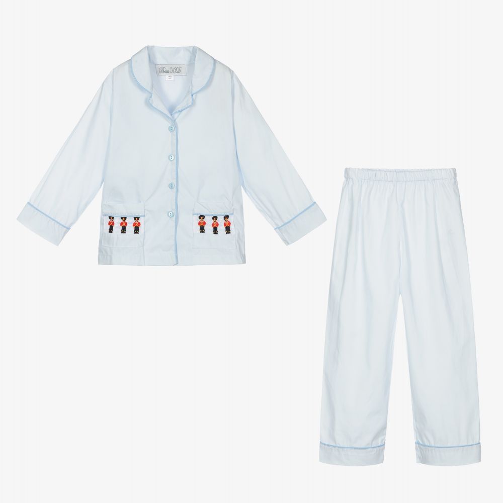 Boys Cotton Pyjamas - Sky Blue